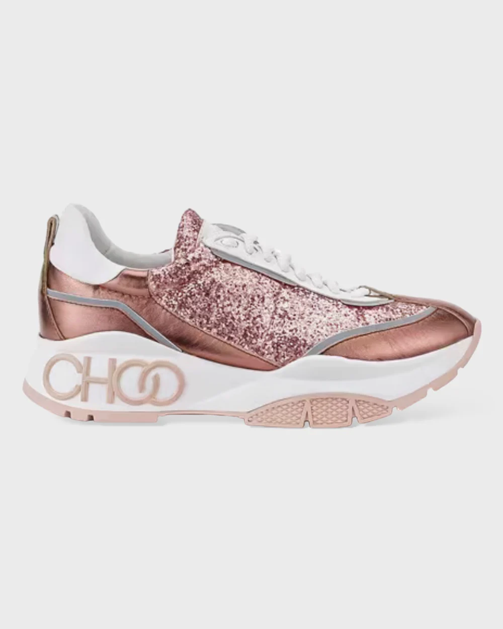 Jimmy Choo Roze leren sneakers