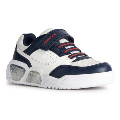 Geox Sneakers Schoen met knipperlichtje J ILLUMINUS BOY met verwisselbare voetbed, vrijetijdsschoen, halve schoen, veterschoen