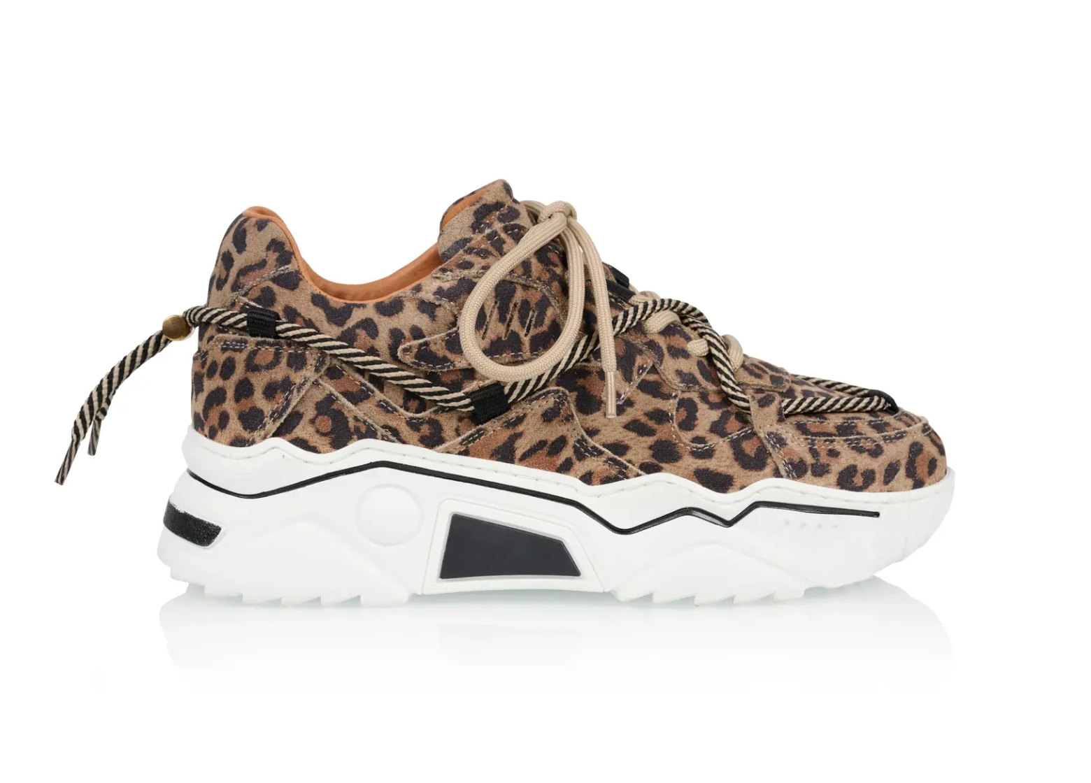 DWRS LABEL  Jupiter leopard sneakers Beige Leer Lage sneakers Dames