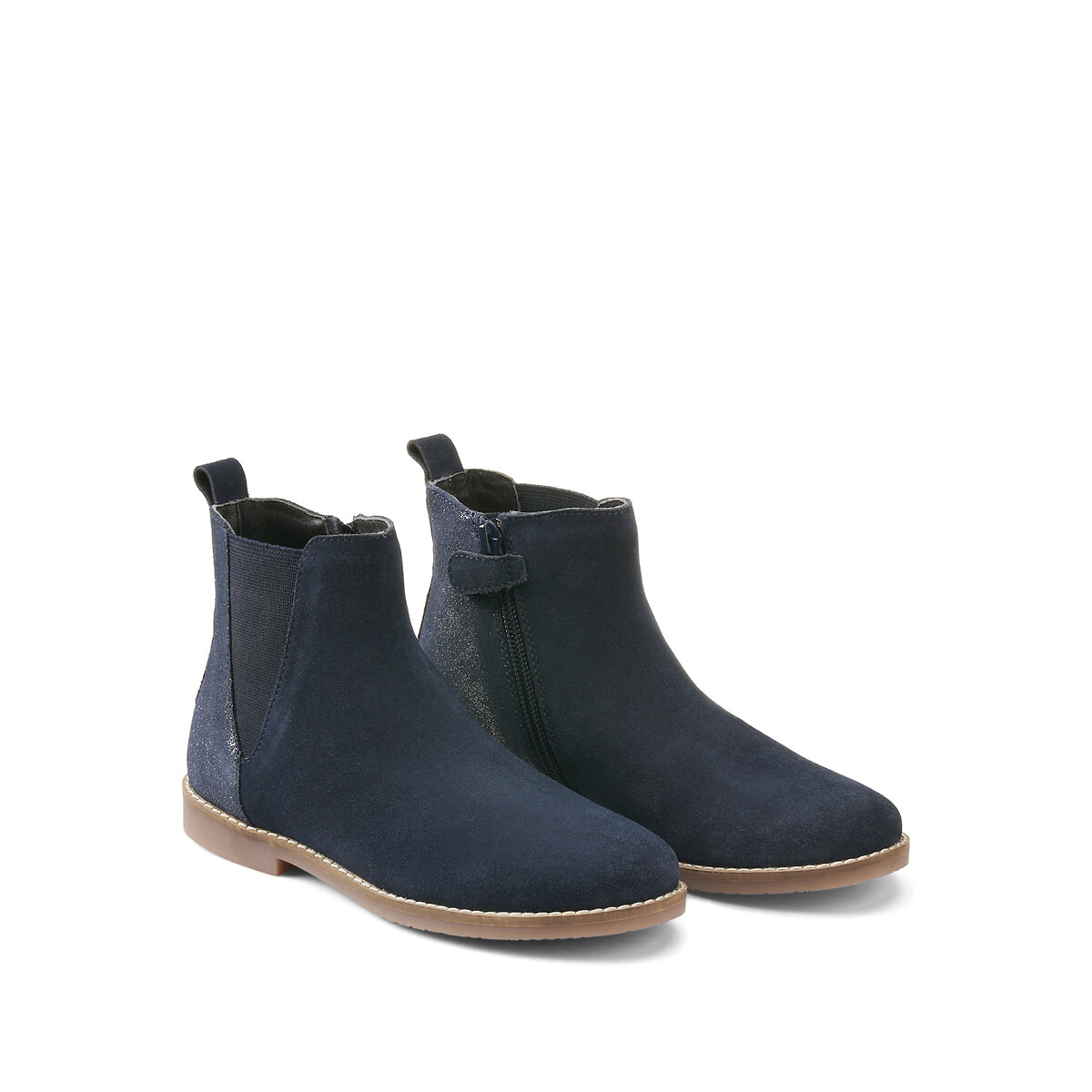 LA REDOUTE COLLECTIONS Leren chelsea boots met rits