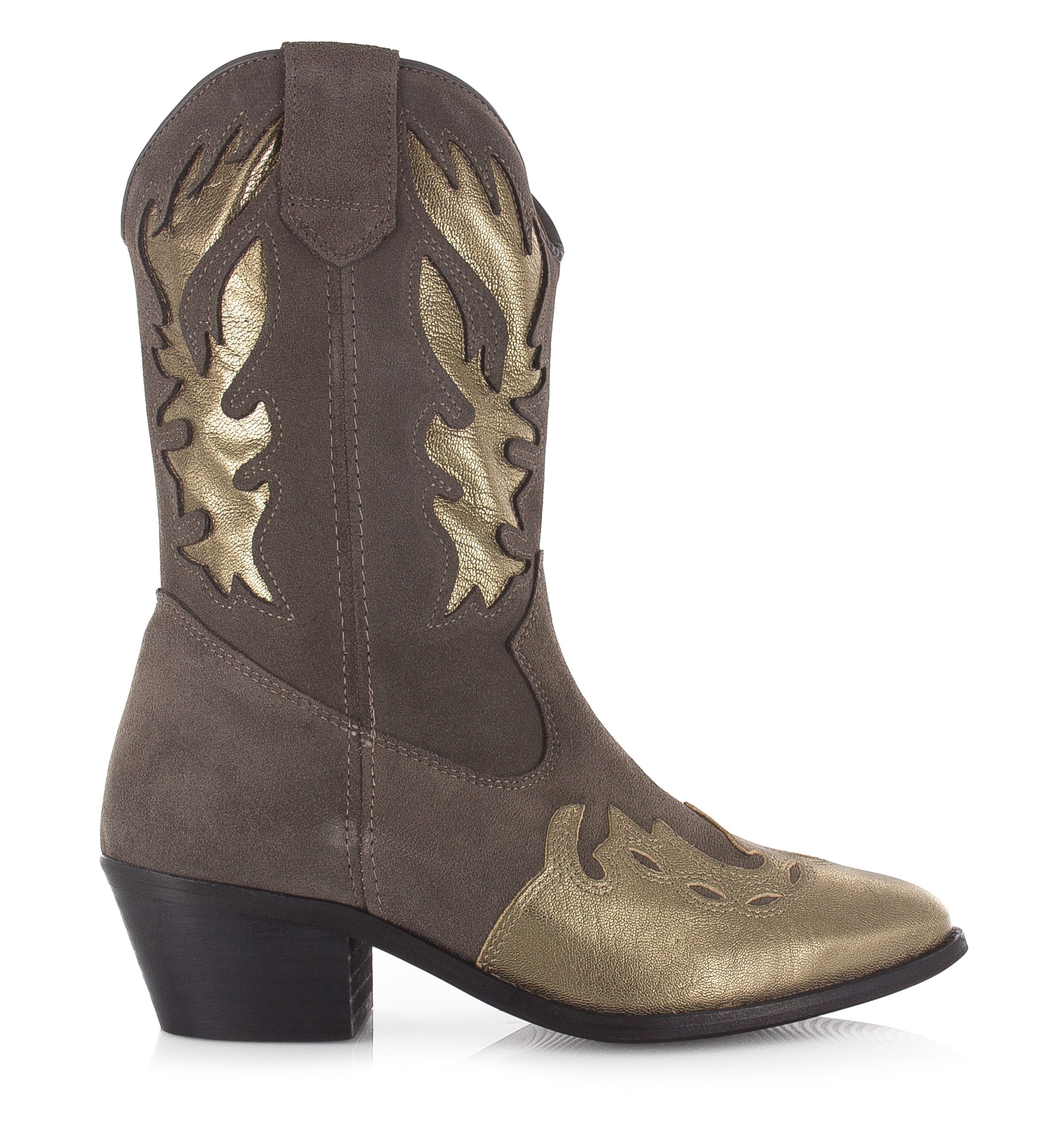 DWRS LABEL  Bella Elefante/Smoke Grijs Suede Cowboy laarzen Dames