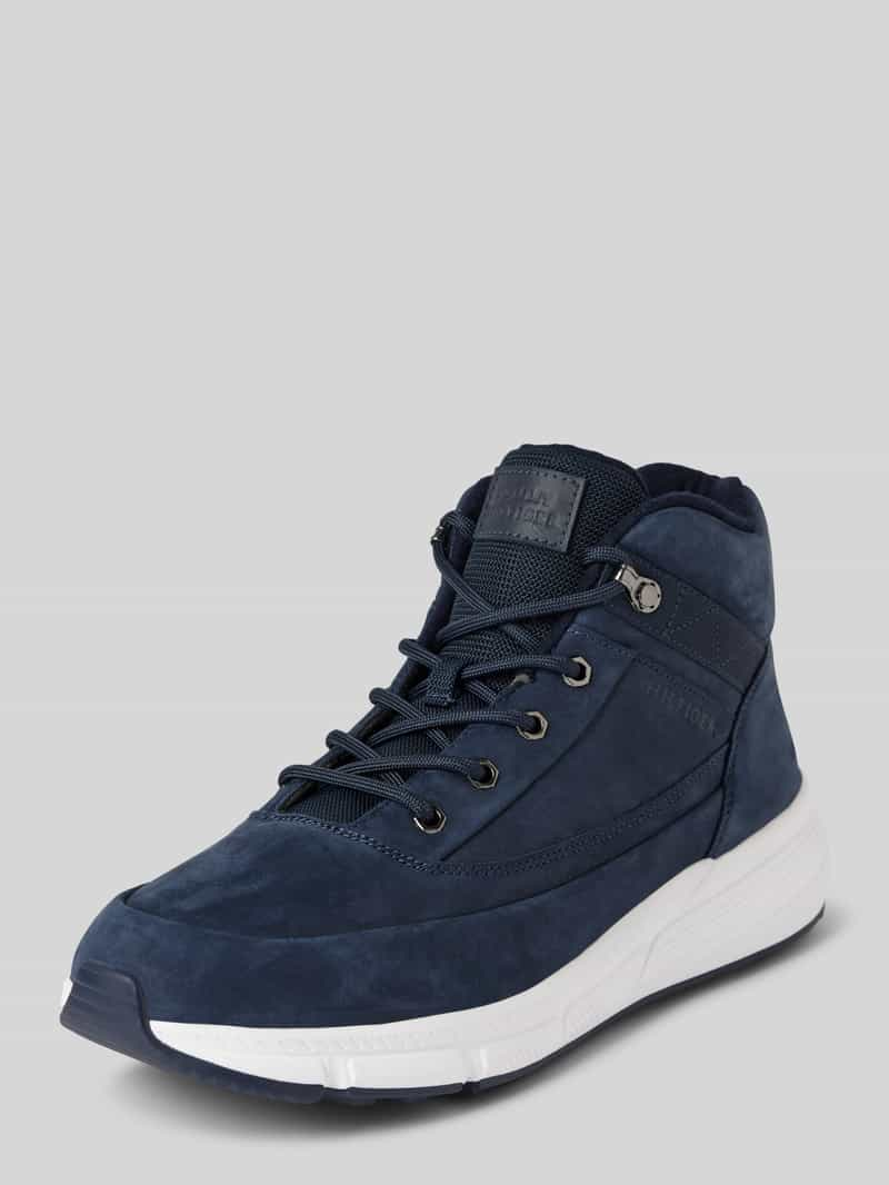 Tommy Hilfiger Leren sneakers met labelpatch, model 'WARM NUBUCK'