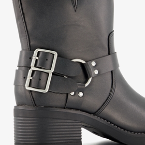 Blue Box dames biker boots zwart