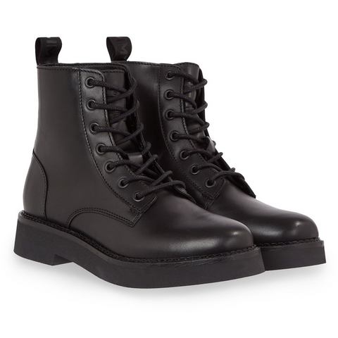 TOMMY JEANS Hoge veterschoenen TJW LACE UP FLAT BOOT met logo aan de aantrekband