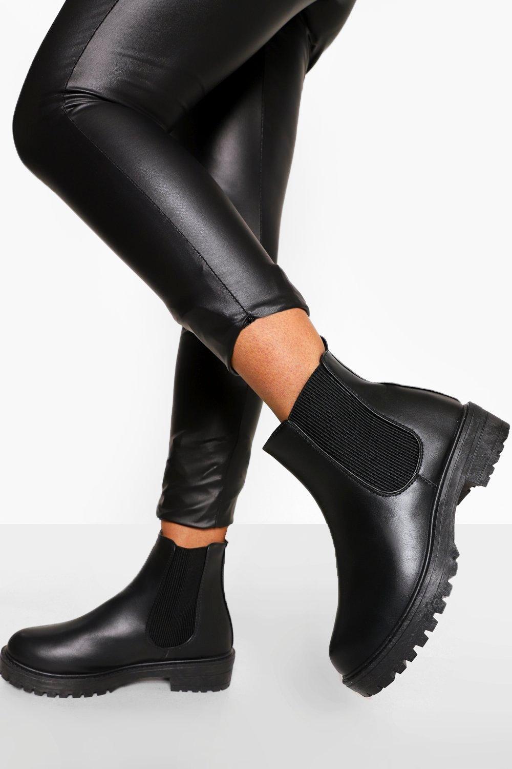 Boohoo Stevige Chelsea Boots, Black