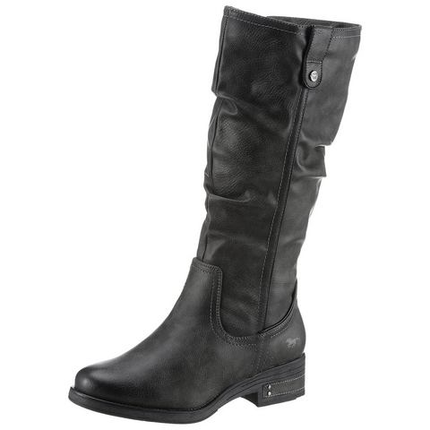 Mustang Shoes Winterlaarzen long shaft boots, block heel, with gathers at the slouchy shaft