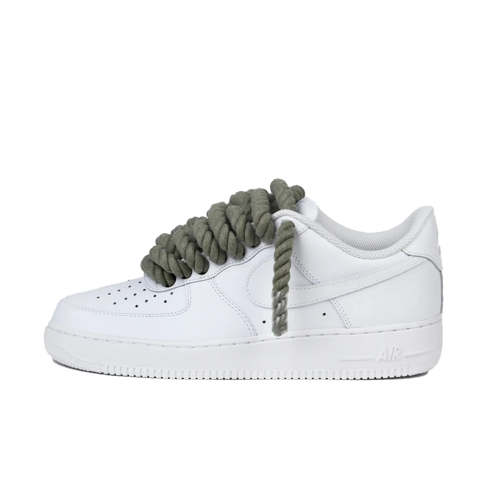 Nike Air force 1 low rope laces khaki custom