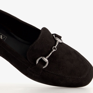 Nova dames loafers met gesp zwart