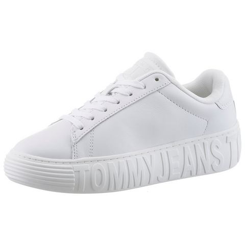 TOMMY JEANS Plateausneakers TJW LEATHER CUPSOLE ESS