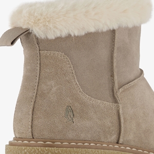 Hush Puppies gevoerde boots met imitatiebont taupe