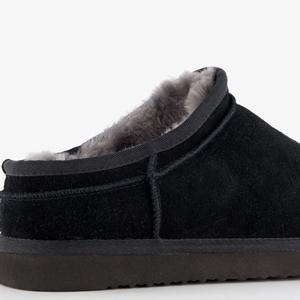 Hush Puppies gevoerde suede heren pantoffels zwart