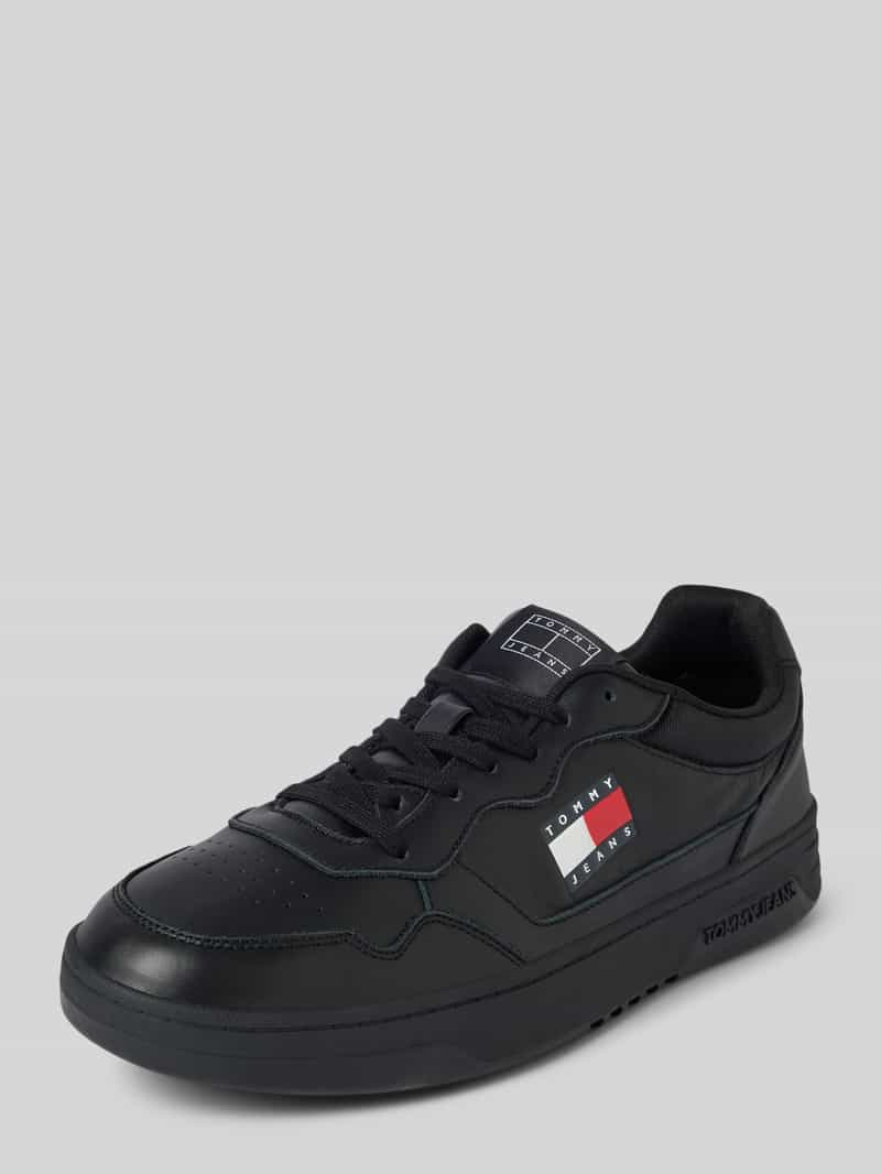 Tommy Jeans Leren sneakers met labeldetails, model 'CUPSOLE LEATHER'