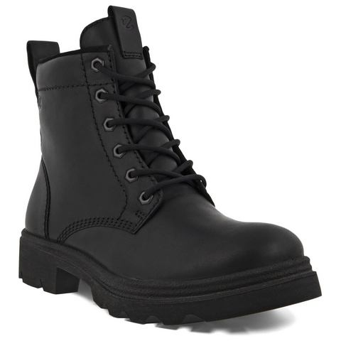 Ecco Hoge veterschoenen Grainer W ankle boot, winter boots, block heel, with lambswool lining