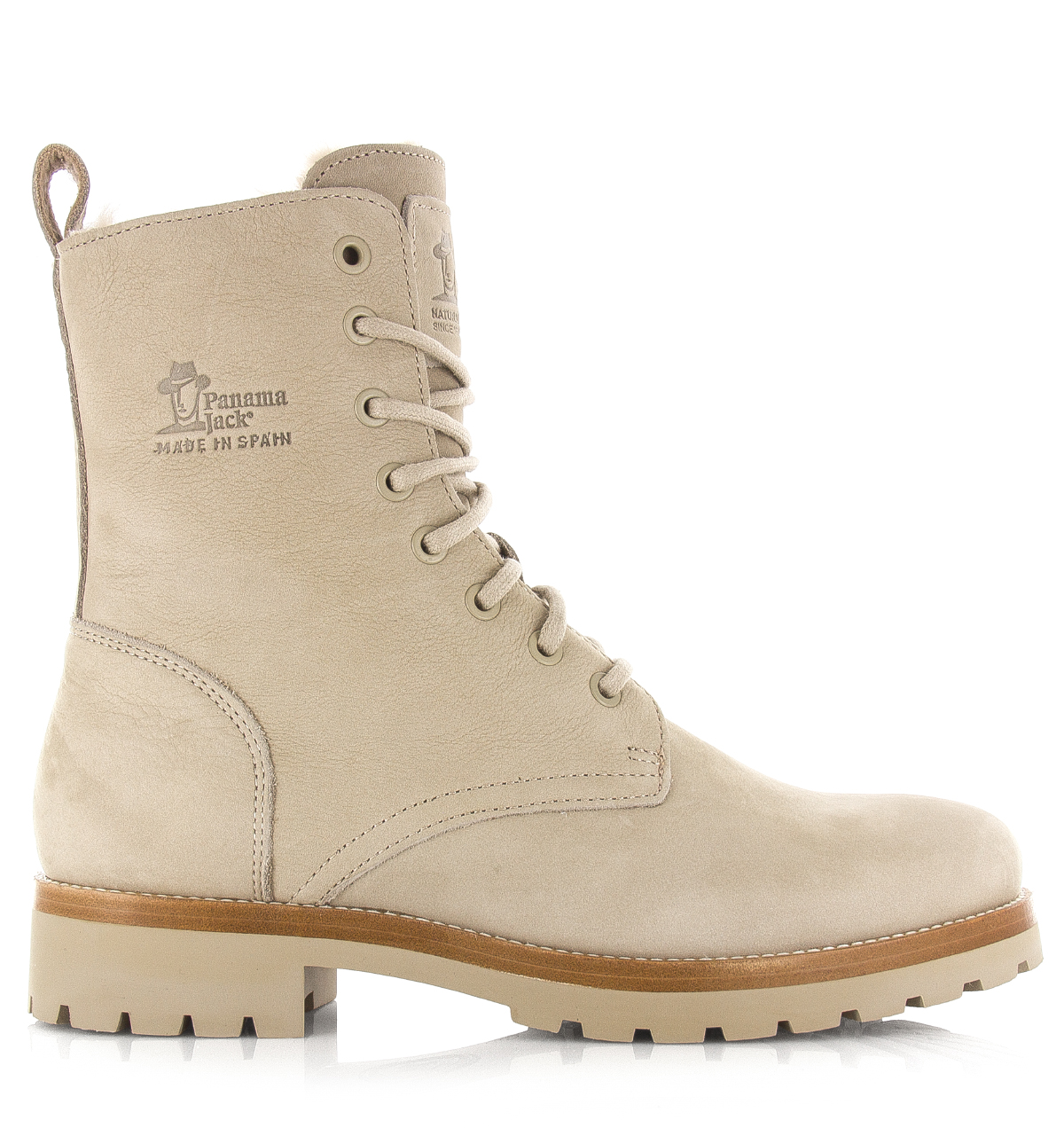 PANAMA JACK  nubuck veterboots beige Beige Nubuck Veterboots Dames