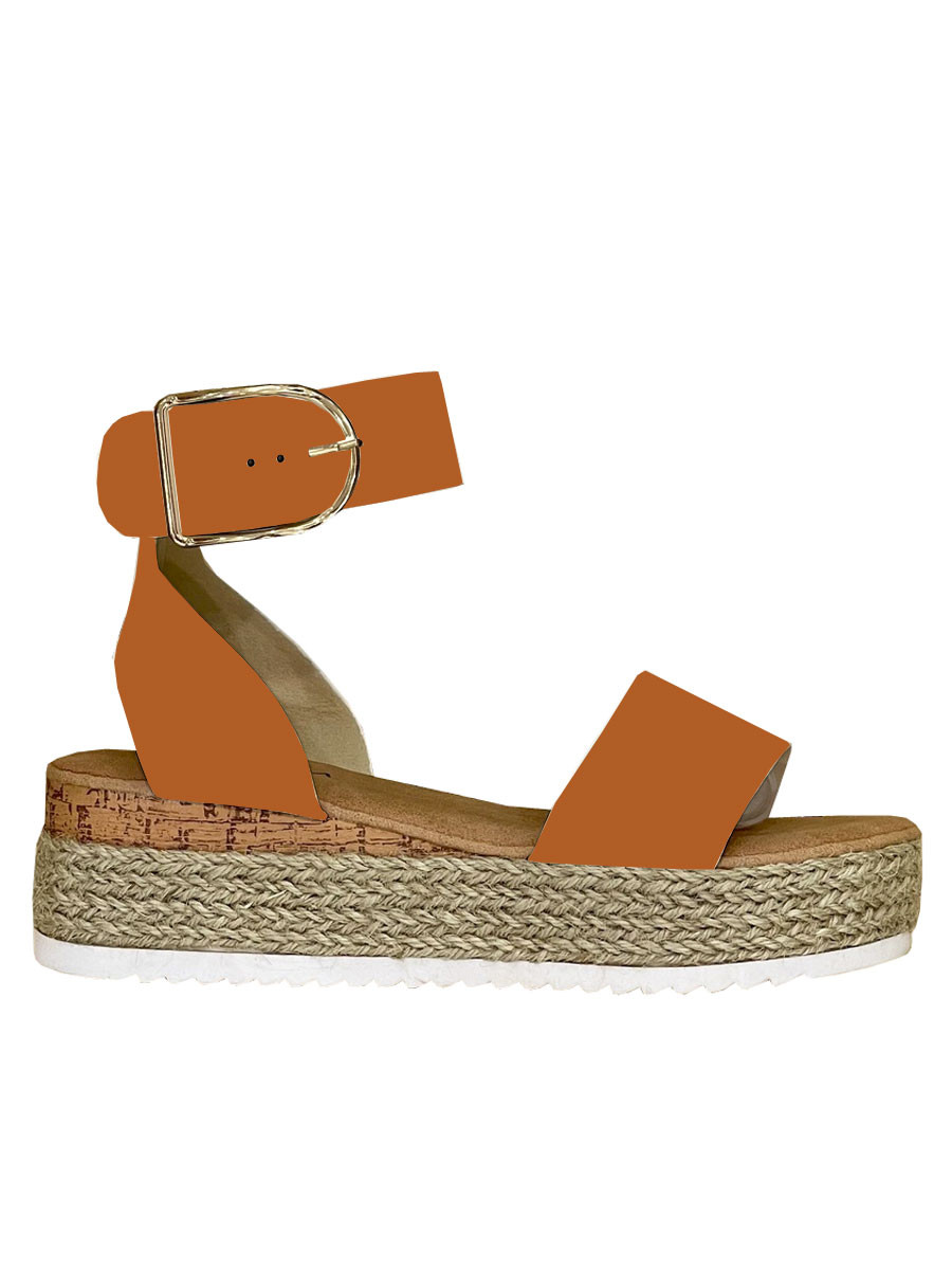 Fashionize Sandalen Gesp Camel