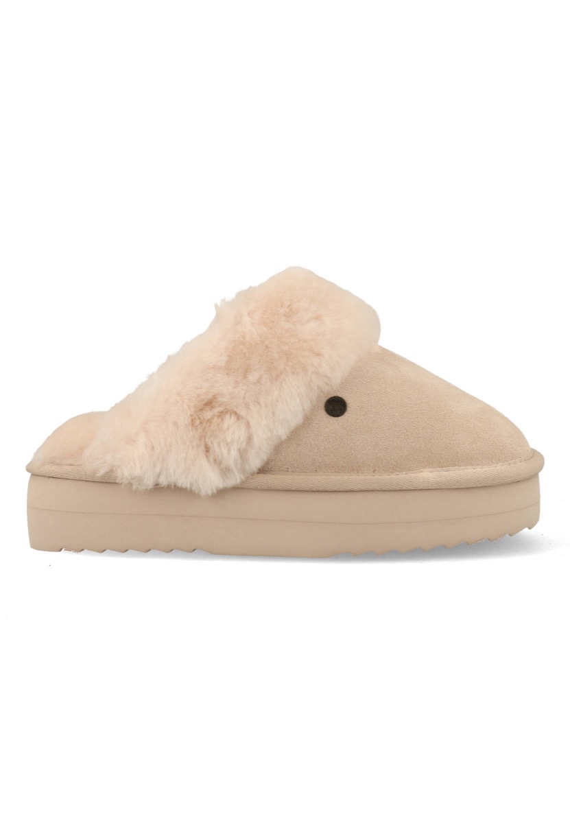 Warmbat Pantoffels Flurry Plateau FLS371054 Beige 