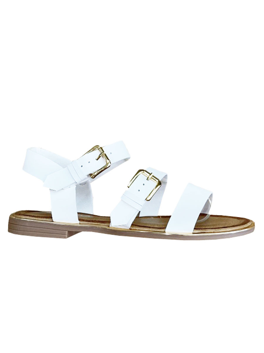 Fashionize Sandalen Plat Wit