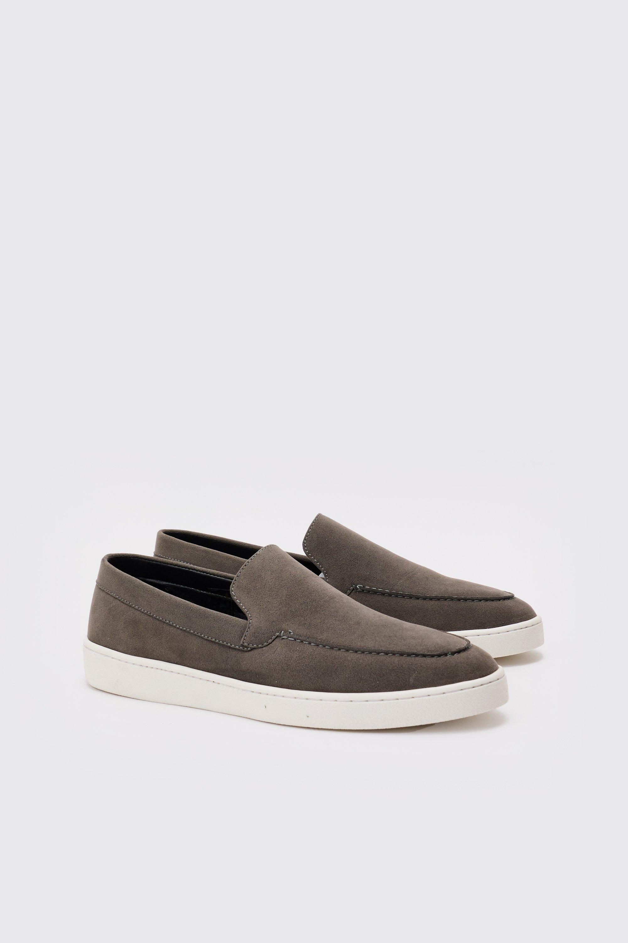 Boohoo Grijze Nep Suède Loafers, Grey