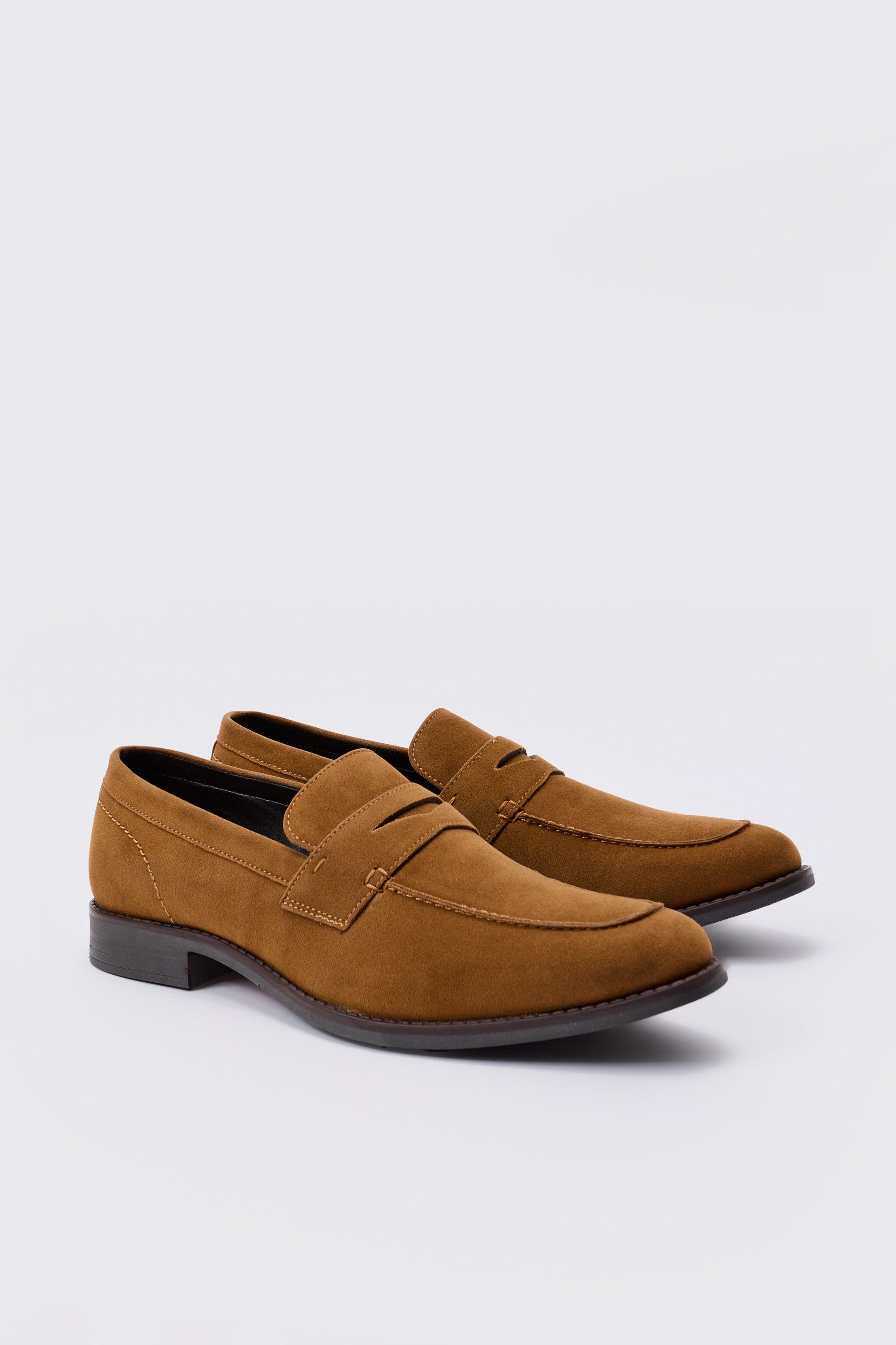 Boohoo Nep Suède Loafers, Tan