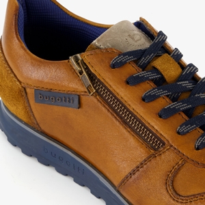 Bugatti leren heren sneakers cognac bruin