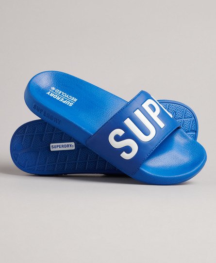 Superdry Mannen Core Badslippers Blauw