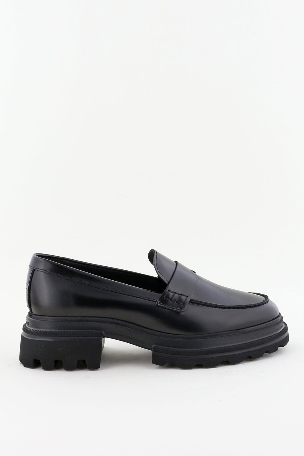 Hogan loafers H674 met hogere zool zwart