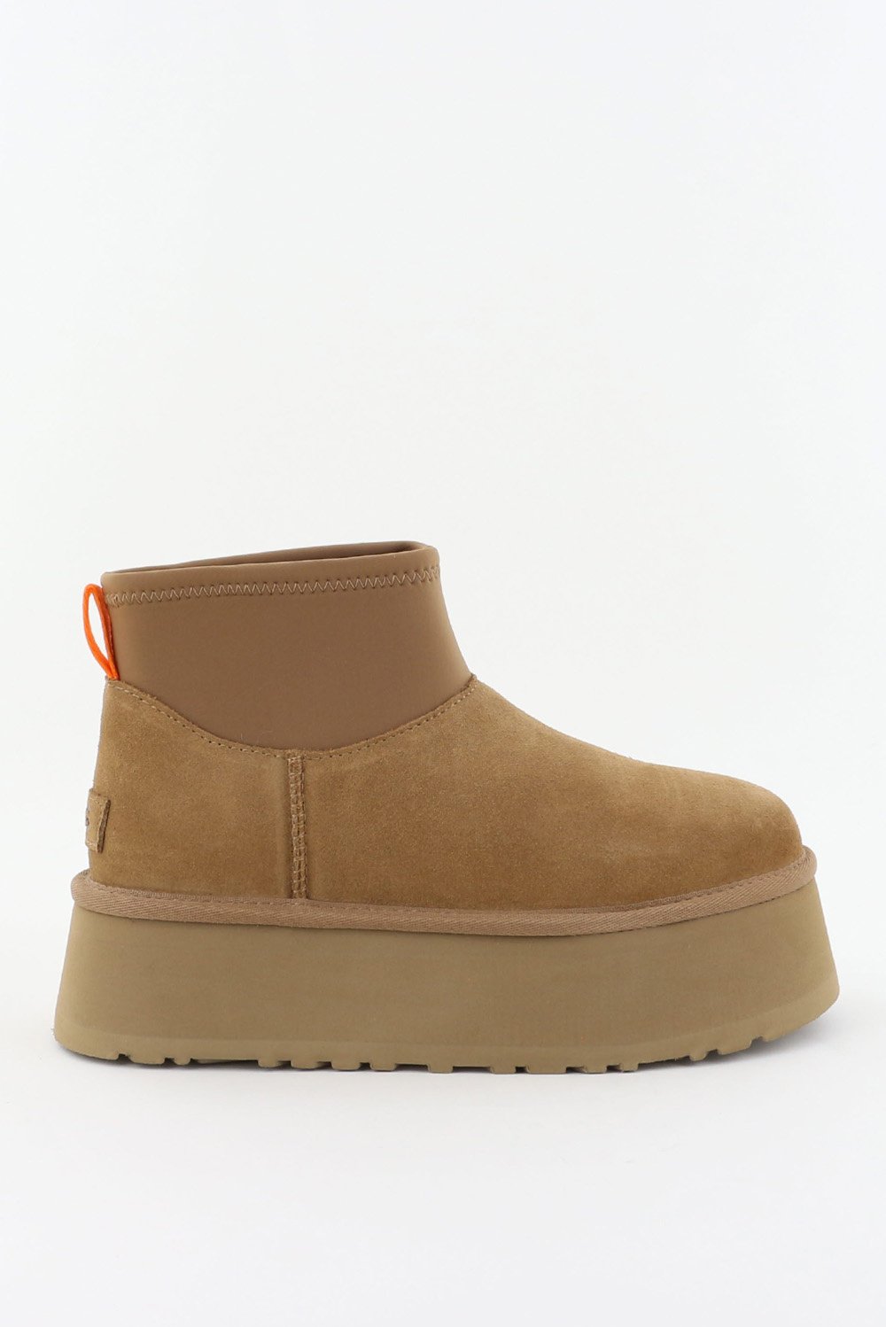 UGG enkellaarsjes Classic Mini Dipper met plateauzool chesnut