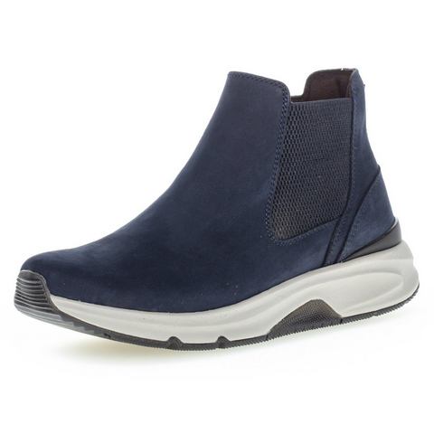 Gabor Rollingsoft Chelsea-boots enkellaarsje, instapschoen, high top sneaker met logo op de hiel