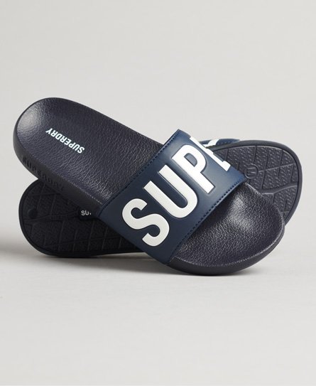 Superdry Vrouwen Core Badslippers Blauw