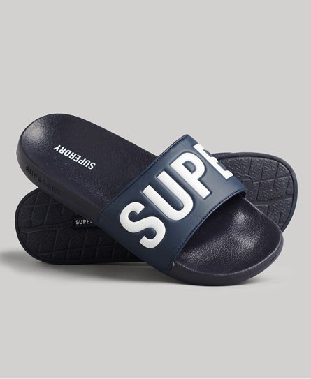 Superdry Male Core Badslippers Blauw