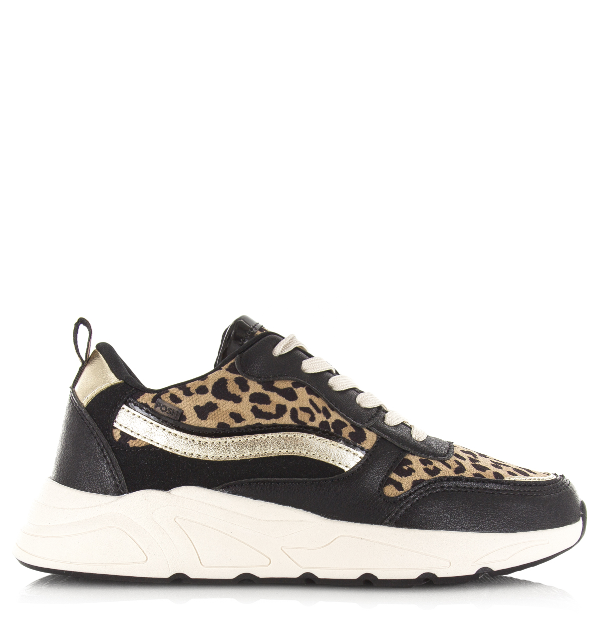 POELMAN  zwarte sneakers animalprint Zwart Synthetisch Lage sneakers Dames