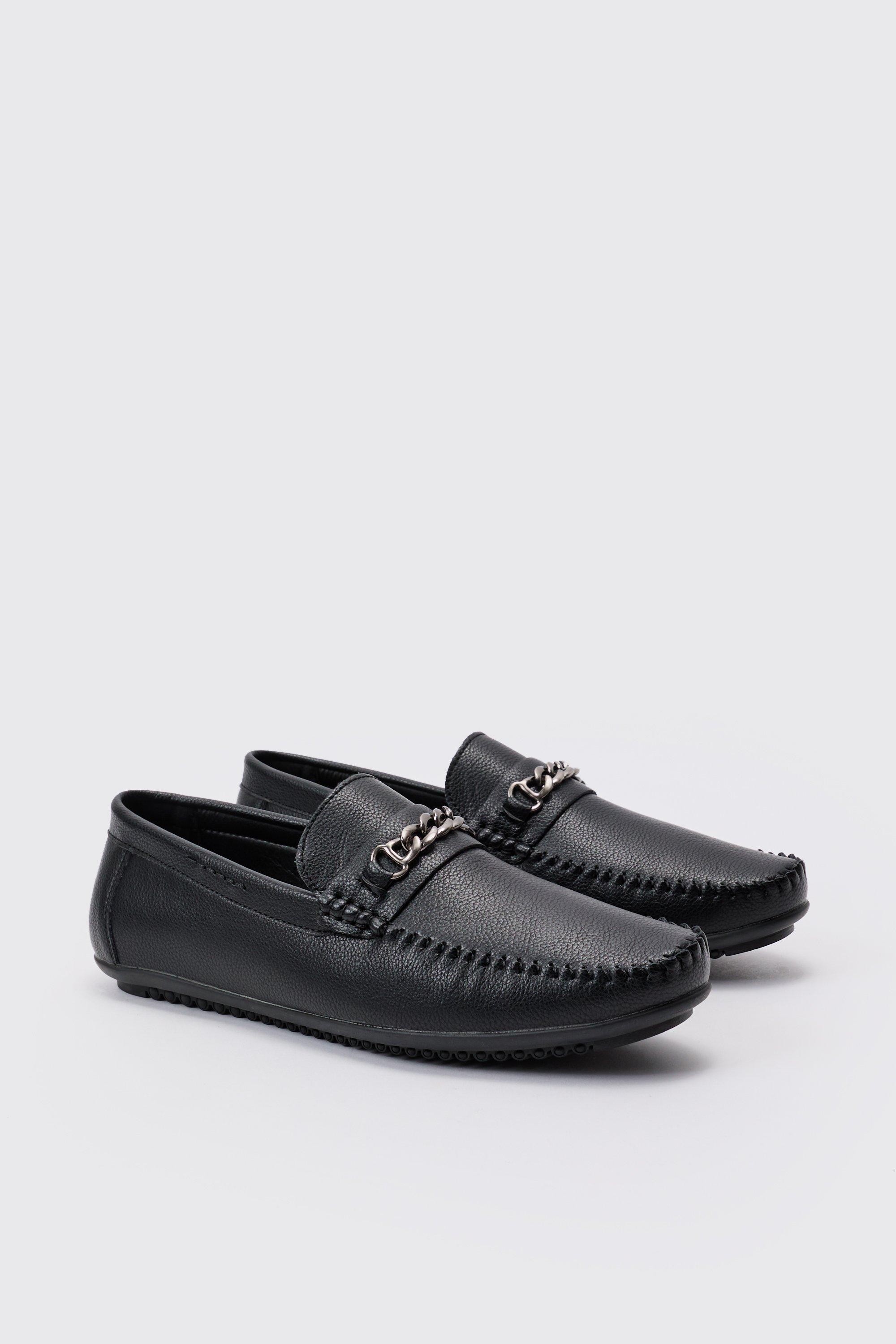 Boohoo Pu Loafers, Black