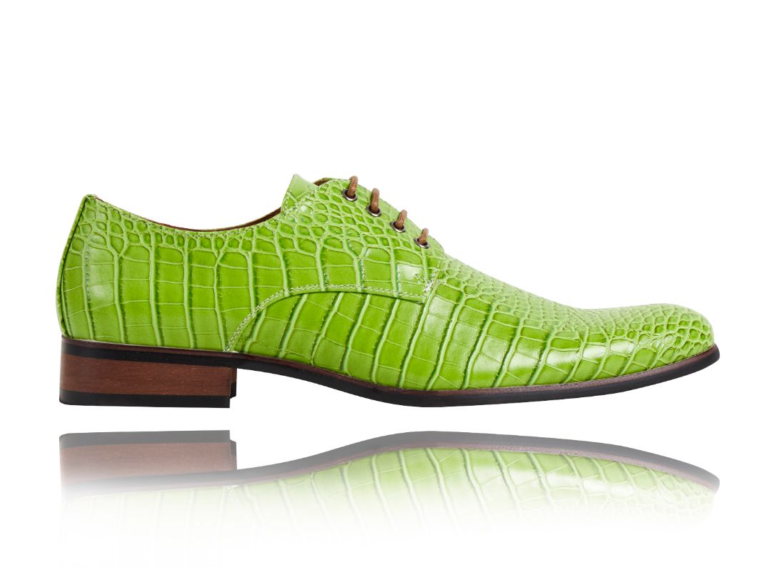 Lureaux Green Gator  - Handgemaakte Nette Schoenen Voor Heren