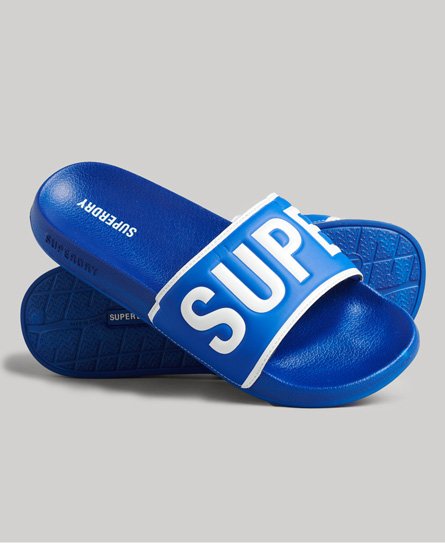 Superdry Male Core Badslippers Blauw