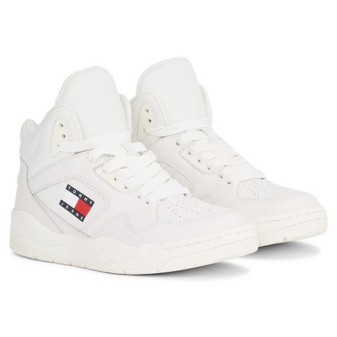 TOMMY JEANS Plateausneakers TJW NEW BASKET MC streetwear, lace-up shoe, high top sneaker, with logo flag