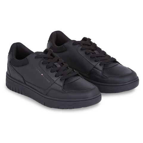 Tommy Hilfiger Sneakers TH BASKET CORE LEATHER ESS met gepolsterde schaprand, vrijetijdsschoen, halve schoen, veterschoen