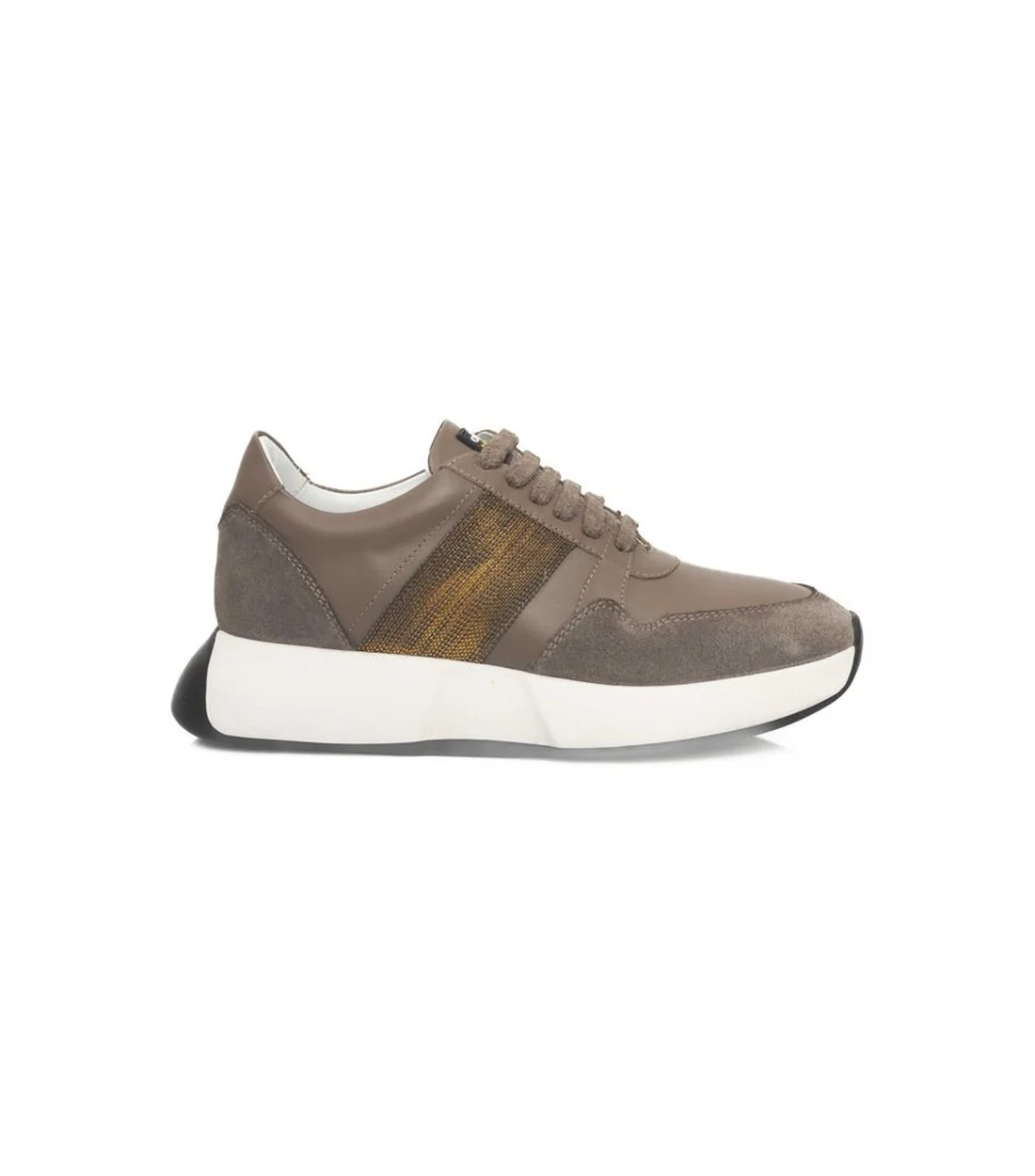 Cerruti 1881 Leren sneakers voor dames met platform