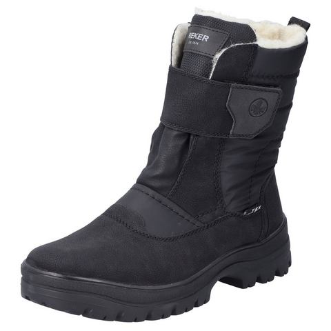 Rieker Winterlaarzen velcro boots with lambswool lining, flip grip sole and tex membrane