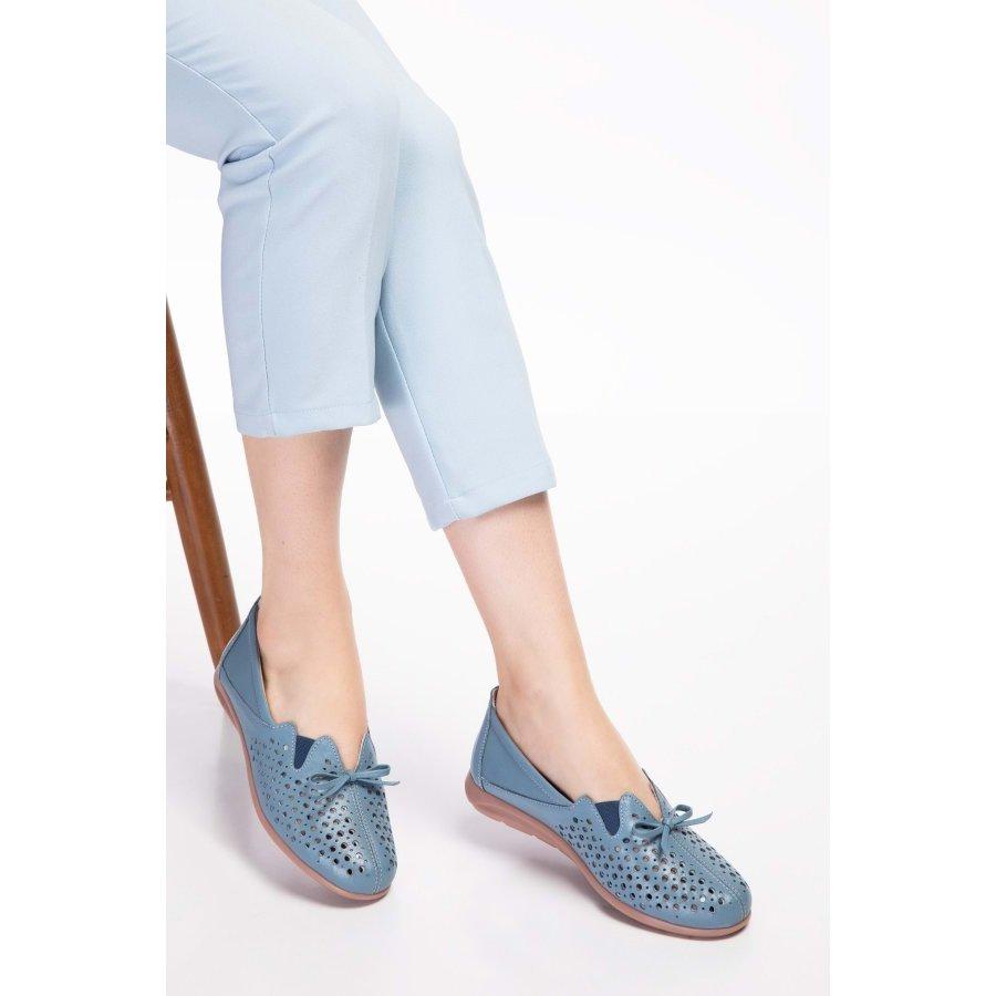 MixShoes-Women Casual schoenen voor dames van echt leer 36 blauw