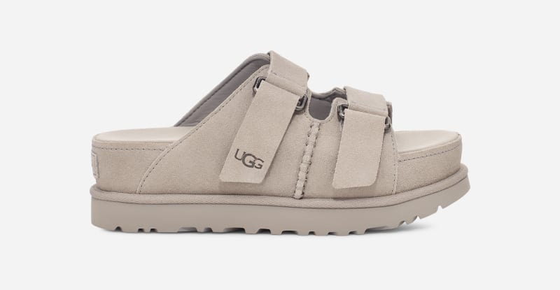 Ugg Goldenstar Hi-slipper voor dames  in Grey  Suede