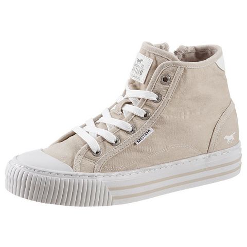 Mustang Shoes Plateausneakers veterschoen, vrijetijdsschoen, high top-sneaker met rits