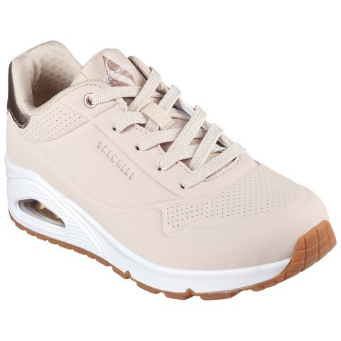 Skechers Sneakers Uno vrijetijdsschoen, halfschoen, veterschoen met metallic-inzet