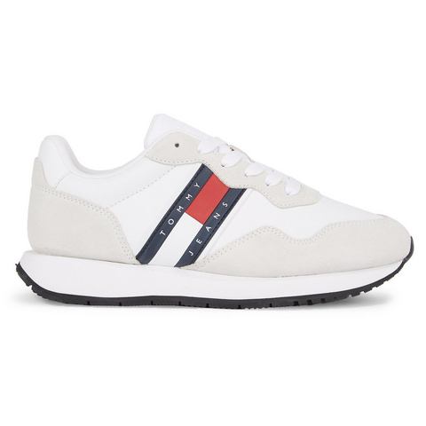 TOMMY JEANS Sneakers met sleehak TJW EVA RUNNER MAT MIX ESS vrijetijdsschoen, halfschoen, veterschoen met zijlogo-vlag