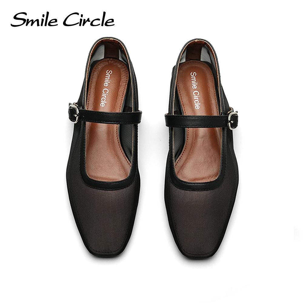 Smile Circle Mesh Mary Jane dames ballerina's 36 zwart