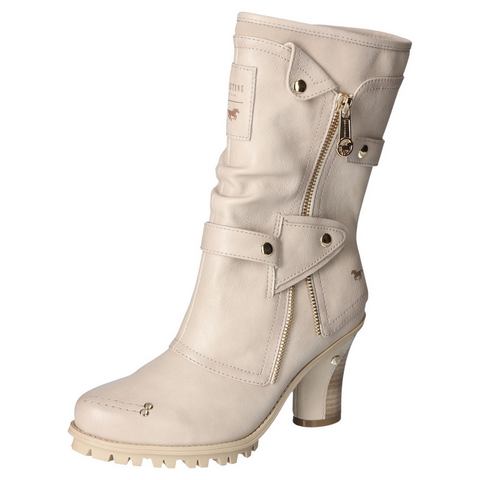 Mustang Shoes Winterlaarzen hakkenlaarzen, rits, met trendy details