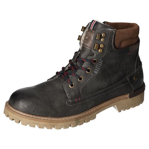 Mustang Shoes Winterlaarzen lace-up boots, ankle boots, worker boots, contrast trim, logo patch