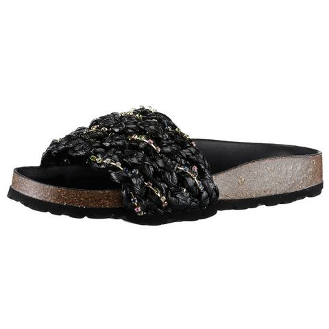 VERBENAS Slippers RICA TRENZA RAFIA BRILLOS