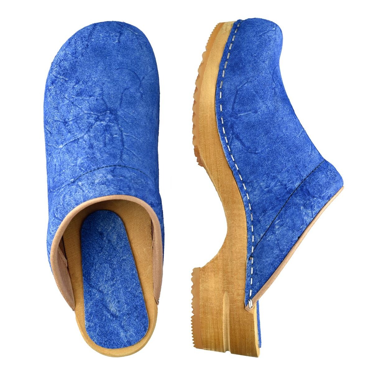 Sanita Hairy Clogs Blue