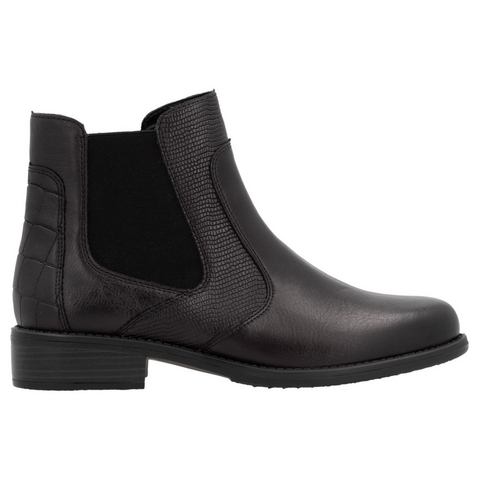 Remonte Chelsea-boots blokhak, laarsjes, business schoen, accenten in reptiel-look