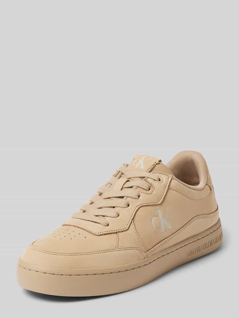 Calvin Klein Jeans Leren sneakers met labelprint